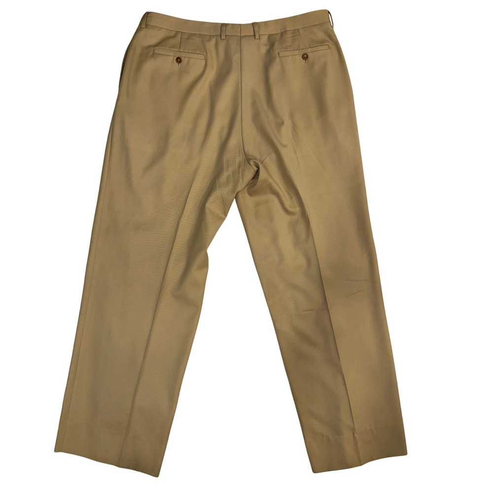 Ralph Lauren Purple Label Men's 40/31 (Lets Out to 34) Tan Wool Dress Pant Italy - Picture 2 of 12